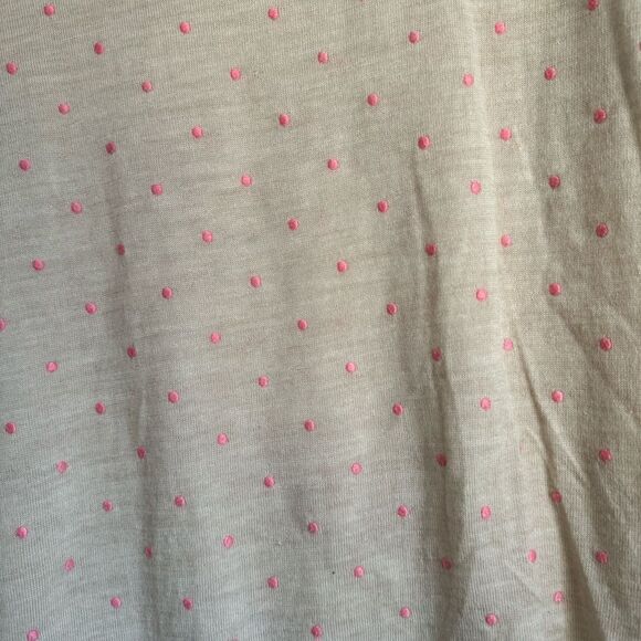 J. CREW Sweater Embroidered Polka Dots E2162 size XL 100% merino wool pullover - Picture 4 of 9